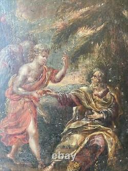 Old Painting Religious Painting On Wood Signed G. V. S