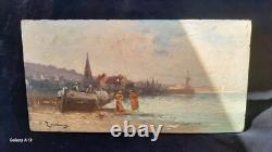 Old Painting Return from Fishing