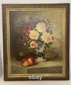 Old Painting Signed And Boxed Oil On Canvas/old Painting