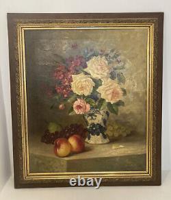 Old Painting Signed And Boxed Oil On Canvas/old Painting