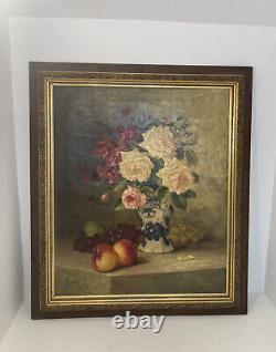 Old Painting Signed And Boxed Oil On Canvas/old Painting