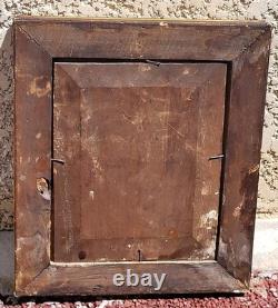 Old Painting Signed. Bouquet of Flowers. Oil Painting on Wood Panel