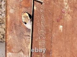 Old Painting Signed. Bouquet of Flowers. Oil Painting on Wood Panel