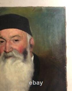 Old Painting Signed Emile Bin, Portrait, Oil On Canvas, Painting, 19th