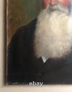 Old Painting Signed Emile Bin, Portrait, Oil On Canvas, Painting, 19th