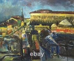 Old Painting Signed, Framed, Fair, Oil on Canvas, Painting, 20th Century