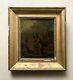 Old Painting Signed, Framed, The Remoulder, Oil On Panel, Painting, 19th
