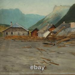 Old Painting Signed Louis-Eugène Collin Oil on Canvas 1892