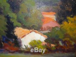 Old Painting Signed Oil On Canvas Eugene Sandrini (1925-1998) Sainte Victoire