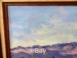 Old Painting Signed Oil On Canvas Eugene Sandrini (1925-1998) Sainte Victoire