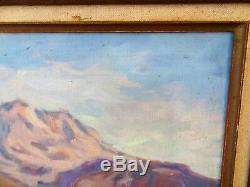Old Painting Signed Oil On Canvas Eugene Sandrini (1925-1998) Sainte Victoire