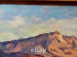 Old Painting Signed Oil On Canvas Eugene Sandrini (1925-1998) Sainte Victoire