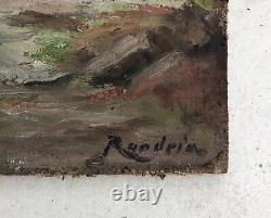 Old Painting Signed, Oil On Canvas, Malagasy School, Painting, Landscape, 20th