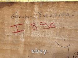 'Old Painting Signed by Gaston Prunier. Natural Landscape. Oil Painting on Panel.'