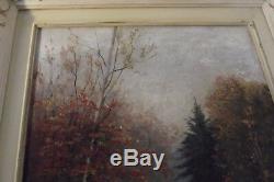 Old Painting Still Life Landscape Oil On Canvas Hst Signed Berta Schutz XIX