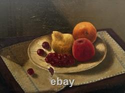 Old Painting Still Life with Fruits 20th Century