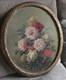 Old Painting Table Flowers Signed