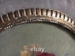 Old Painting Table Flowers Signed