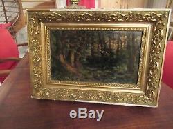 Old Painting Under Wood Oil On Panel Signed To Dechy Frame Dore