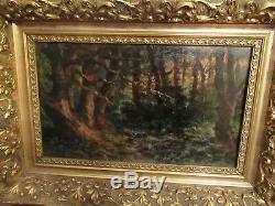 Old Painting Under Wood Oil On Panel Signed To Dechy Frame Dore