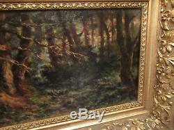 Old Painting Under Wood Oil On Panel Signed To Dechy Frame Dore