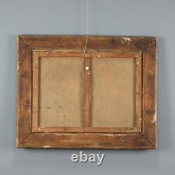 Old Painting Winter Scene Oil on Canvas Europe 19th Century Original