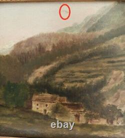 Old Painting Wood Oil Landscape / Signee J. C Renoir