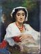 Old Painting Young Spanish Painting Oil Antique Oil Painting Young Woman