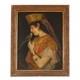 Old Painting Young Woman With Parrot Oil On Canvas 800 Original