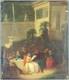 Old Painting Of Reading, Antique Oil Painting On Panel