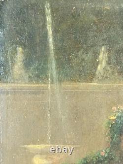 Old Painting of Reading, Antique Oil Painting on Panel