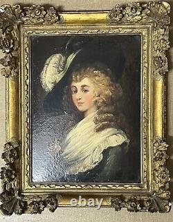 Old Painting/oil On Wood/early 18th/old Painting/1731/framewood/31x25cm