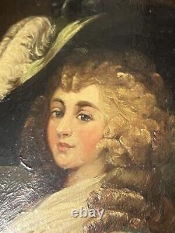 Old Painting/oil On Wood/early 18th/old Painting/1731/framewood/31x25cm