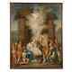 Old Painting With Sacred Subject Oil On Canvas 18th-19th Century