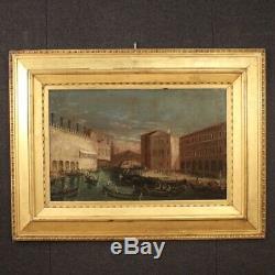 Old Paintings Venice Oil On Canvas With Gilded 19th Century Frame 800