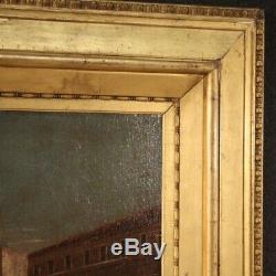 Old Paintings Venice Oil On Canvas With Gilded 19th Century Frame 800