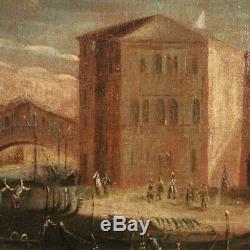 Old Paintings Venice Oil On Canvas With Gilded 19th Century Frame 800