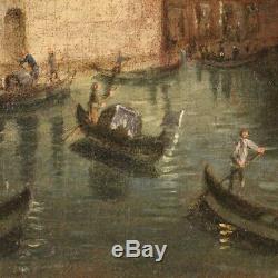 Old Paintings Venice Oil On Canvas With Gilded 19th Century Frame 800