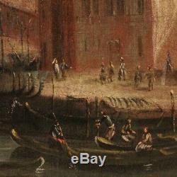 Old Paintings Venice Oil On Canvas With Gilded 19th Century Frame 800