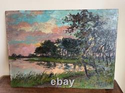 Old Panel Painting to Decipher (late 19th century) NIEUPORT 1897