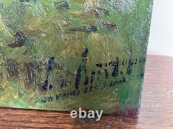 Old Panel Painting to Decipher (late 19th century) NIEUPORT 1897