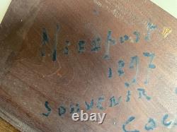 Old Panel Painting to Decipher (late 19th century) NIEUPORT 1897