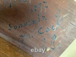 Old Panel Painting to Decipher (late 19th century) NIEUPORT 1897