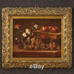 Old Picture Frame Still Life Oil Painting On Canvas 700 18th Century