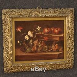 Old Picture Frame Still Life Oil Painting On Canvas 700 18th Century