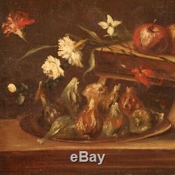 Old Picture Frame Still Life Oil Painting On Canvas 700 18th Century