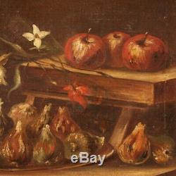 Old Picture Frame Still Life Oil Painting On Canvas 700 18th Century