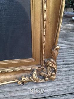 Old Portrait Oil on Canvas Woman Signed C. Brillon Oil Painting 73x62 cm