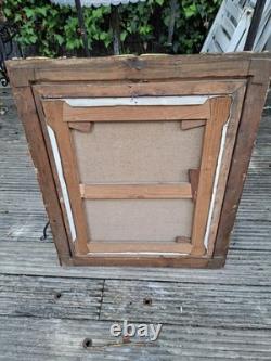 Old Portrait Oil on Canvas Woman Signed C. Brillon Oil Painting 73x62 cm