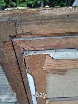 Old Portrait Oil on Canvas Woman Signed C. Brillon Oil Painting 73x62 cm